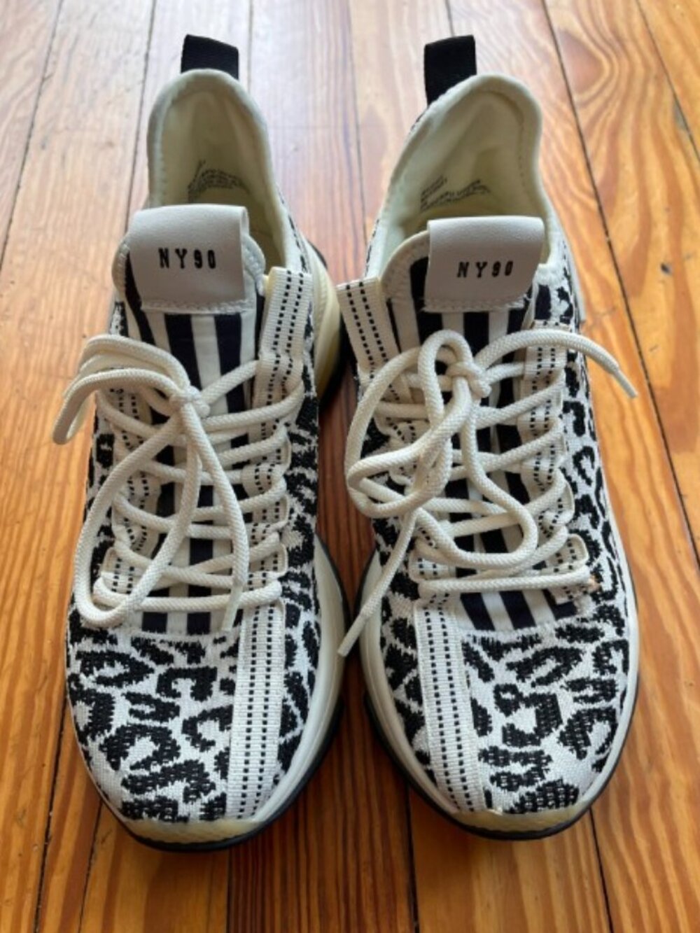 Steve Madden Maxima Leopard Print White Women's Size 9